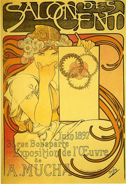 Salon of the Hundred, 1897 - Alfons Mucha