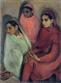 Three Girls - Amrita Sher-Gil