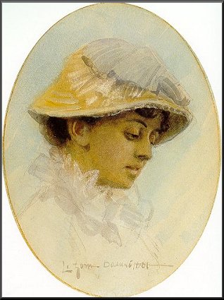Emma Lamm in a straw hat, 1881 - 安德斯·佐恩
