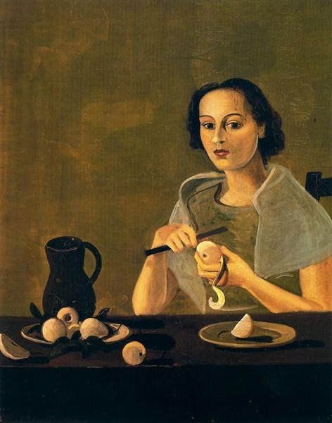 The girl cutting apple, 1938 - Андре Дерен