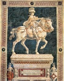 Equestrian monument to Niccolo da Tolentino - Andrea del Castagno