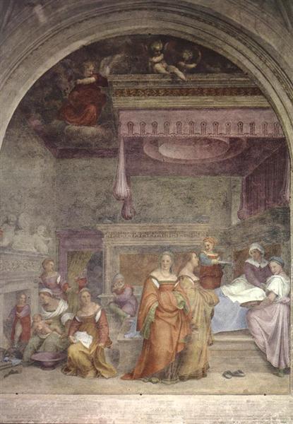 The Birth of the Virgin, 1513 - Андреа дель Сарто
