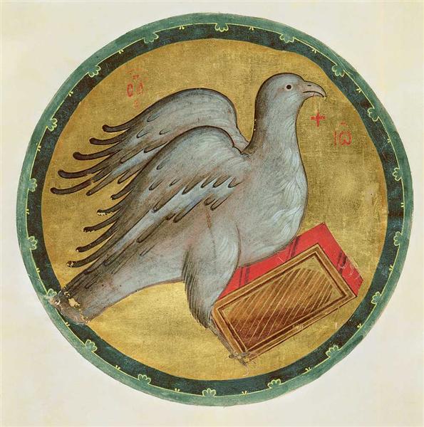 Орел — cимвол евангелиста Иоанна Богослова, c.1400 - Андрей Рублёв