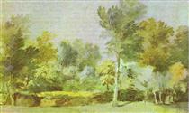 A Meadow, Surrounded by Trees - Antoon van Dyck