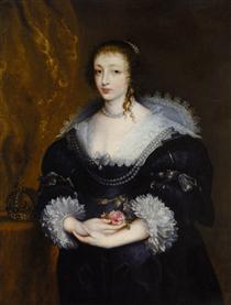 Portrait of Queen Henrietta Maria - Anthony van Dyck