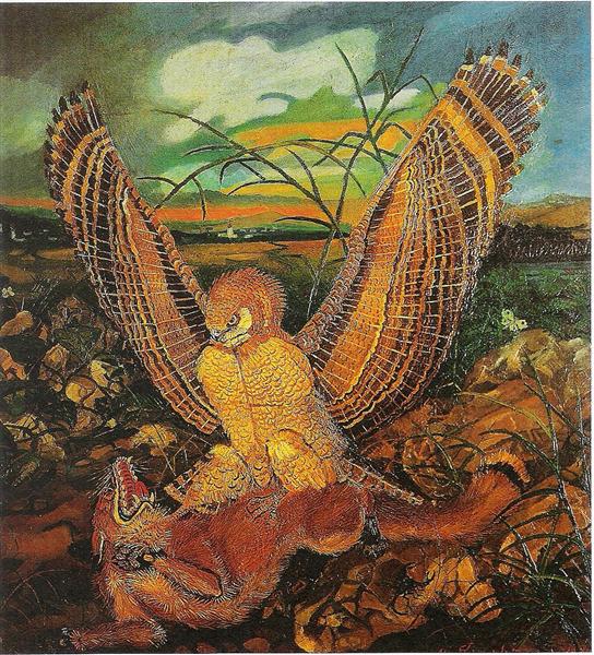 Eagles with fox, 1944 - Антоніо Лігабуе