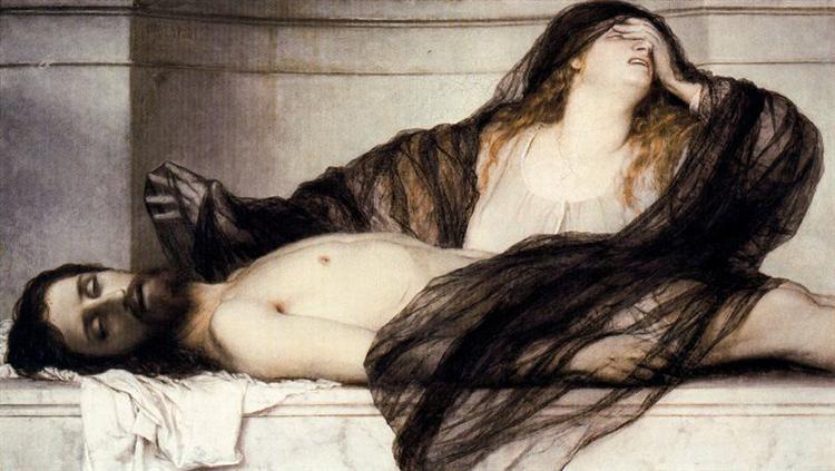 The Lamentations of Mary Magdalene on the body of Christ, 1868 - Арнольд Бёклин