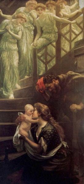 Little one who straight has come Down the Heavenly Stairs, 1888 - Arthur Hughes