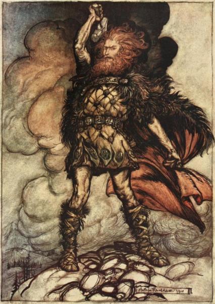 Donner, your lord, summons his hosts! - Arthur Rackham