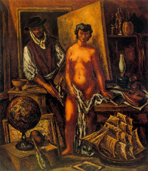 Workshop of the artist, 1935 - Arturo Souto