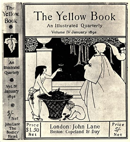 Design (unused) for the cover of Volume IV of 'The Yellow Book', c.1895 - Aubrey Beardsley