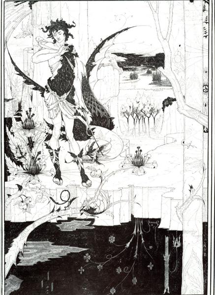 Illustration to "Siegfried", Act II, c.1893 - Aubrey Beardsley