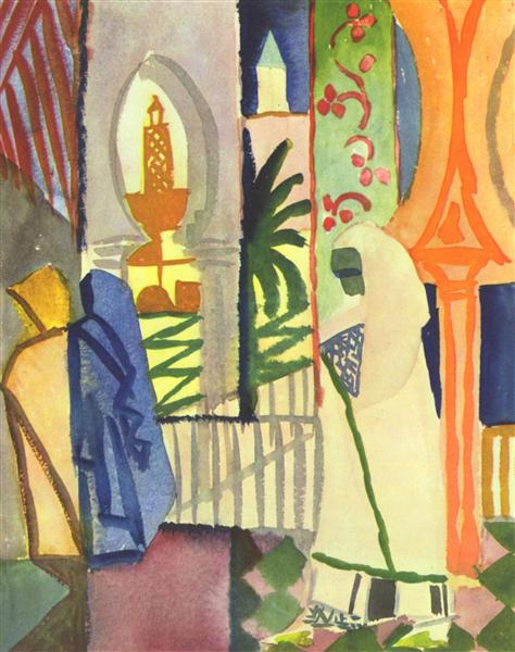 In the Temple Hall, c.1910 - c.1914 - August Macke