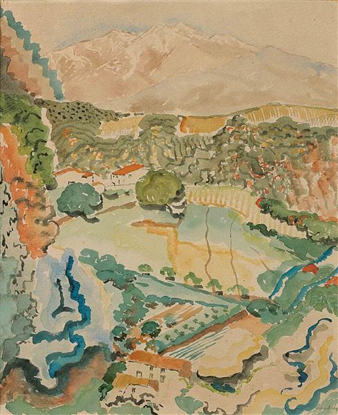 Le massif du Canigou, 1923 - Auguste Herbin
