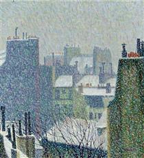 The Roofs of Paris in the Snow - Auguste Herbin