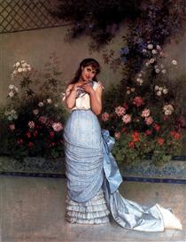 An Elegant Beauty - Auguste Toulmouche