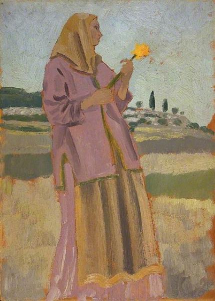 Woman with a Daffodil, 1910 - Огастес Эдвін Джон