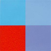 Un rouge trois bleus - Aurelie Nemours