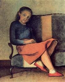 Colette sitting - Balthus