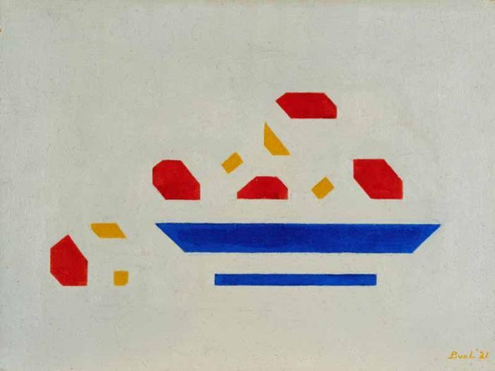 Still life (Bowl with apples), 1921 - Bart van der Leck