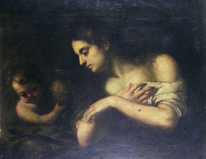 Repentant Magdalene with an angel - Бартоломе Эстебан Мурильо