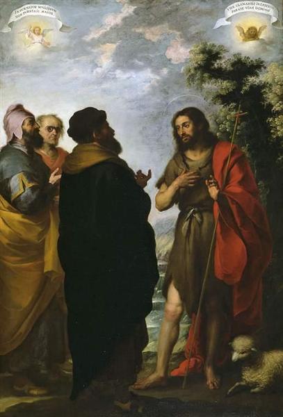 St. John the Baptist with the Scribes and Pharisees, c.1665 - 巴托洛梅·埃斯特萬·牟利羅