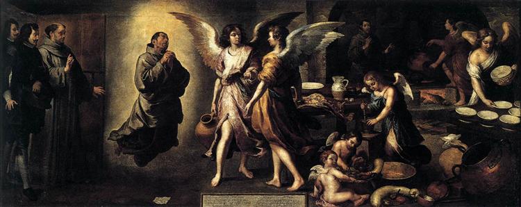 The Angels' Kitchen, 1646 - Бартоломе Эстебан Мурильо