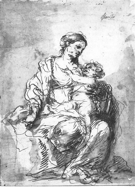 Virgin and Child, 1675 - 1680 - Бартоломео Естебан Мурільйо