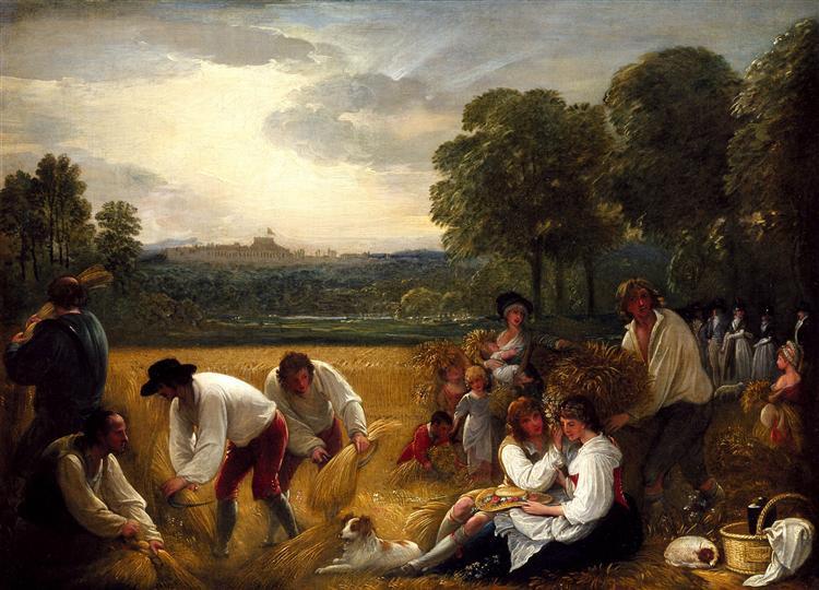 Harvesting at Windsor, 1795 - Бенджамін Вест