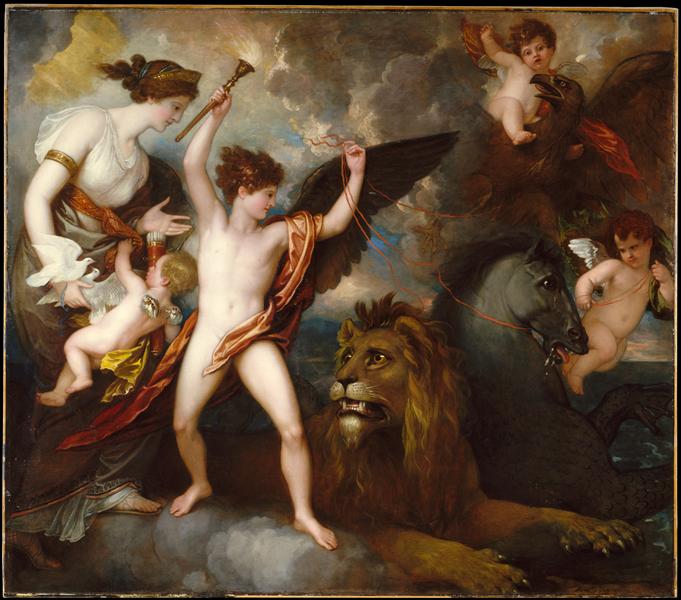The Power of Love in the Three Elements, 1809 - Benjamin West