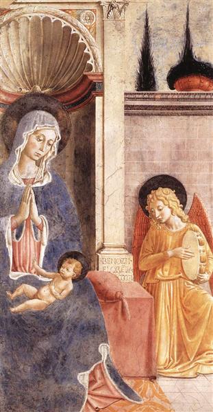 Madonna and Child (detail), 1450 - Benozzo Gozzoli