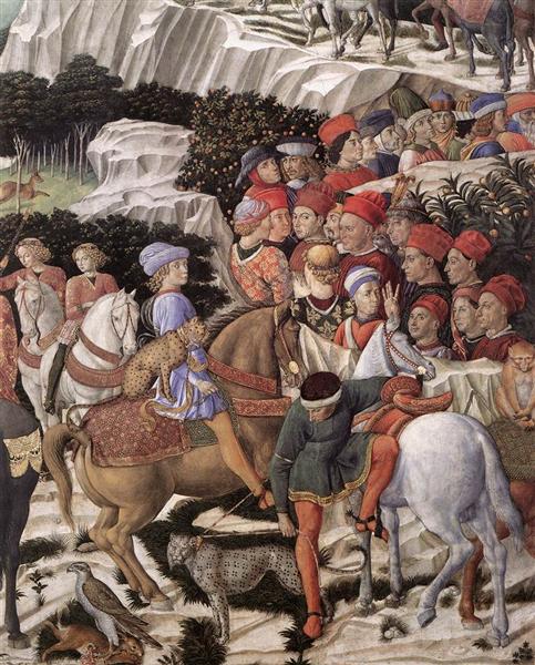 Procession of the Magus Caspar (detail), 1459 - 1461 - Беноццо Гоццолі