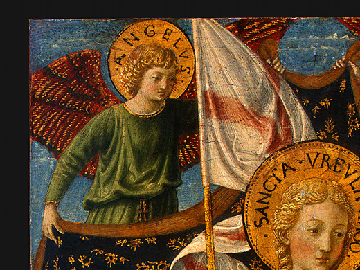 Saint Ursula with Angels and Donor (detail), 1455 - 貝諾佐·戈佐利