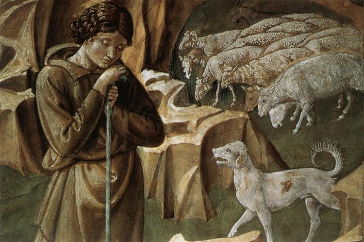 The Vigil of the Shepherds (detail), 1459 - 1460 - Беноццо Гоццоли