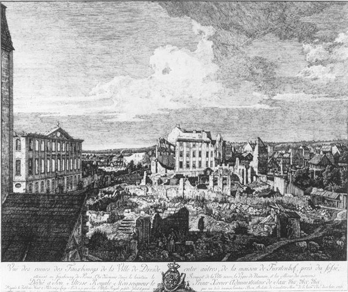 Dresden, the Ruins of the Pirnaische Vorstadt, 1766 - Белотто Бернардо