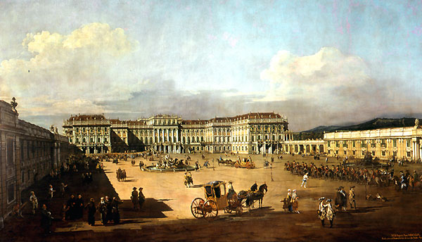 Le Château impérial de Schönbrunn, cour d'honneur, 1760 - Bernardo Bellotto