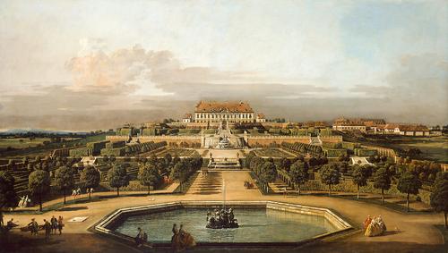 The imperial summer residence, garden, 1758 - Bernardo Bellotto