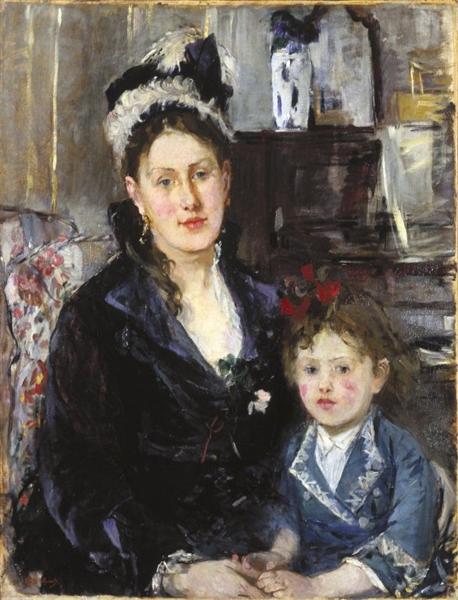 Mme Boursier and Her Daughter, 1873 - 貝爾特·莫里索