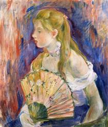 Young Girl with a Fan - Berthe Morisot