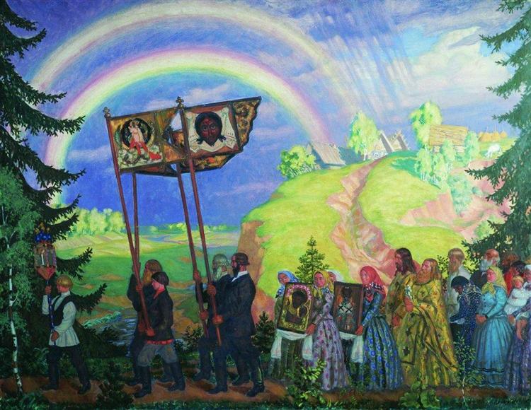 Easter Procession, 1915 - Boris Michailowitsch Kustodijew