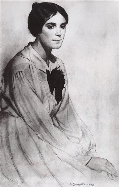 Portrait of a Woman, 1920 - Борис Кустодієв