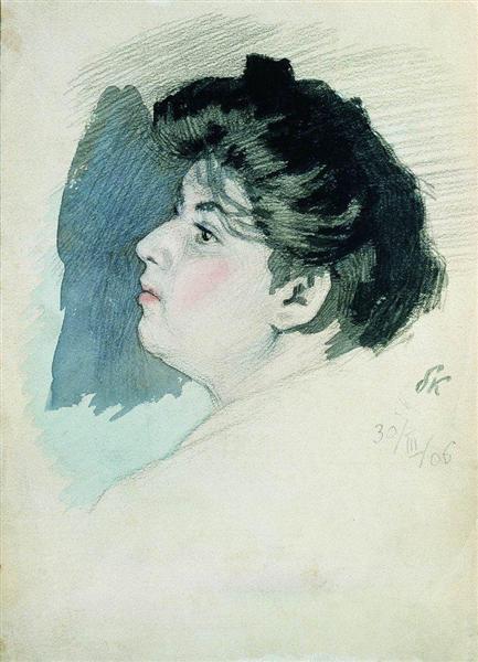 Portrait of an Unknown Woman, 1906 - Boris Michailowitsch Kustodijew
