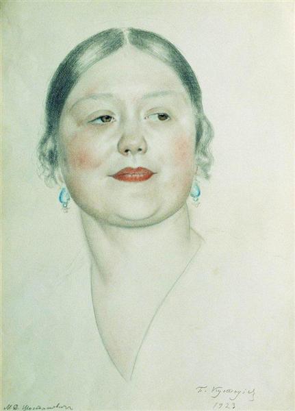 Portrait of M.D. Shostakovich, 1923 - Борис Кустодієв