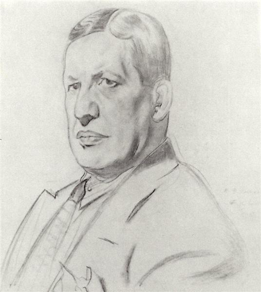 Portrait of Nikolay Monakhov, 1926 - Boris Michailowitsch Kustodijew