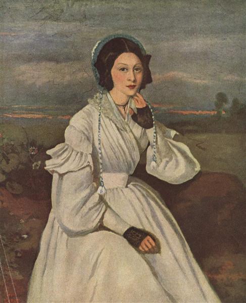 Portrait of Louise Claire Sennegon, future Madame Charmois, 1837 - Jean-Baptiste Camille Corot
