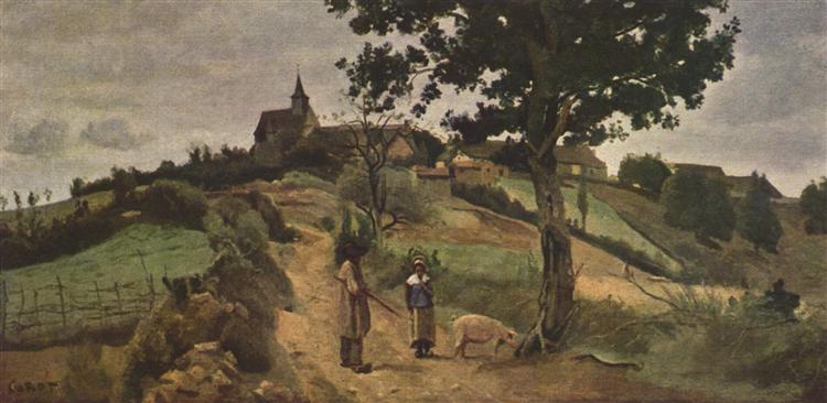 Saint Andre en Morvan, 1842 - Jean-Baptiste Camille Corot
