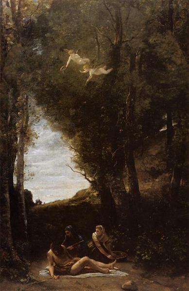 Святой Себастьян в пейзаже, 1853 - Камиль Коро