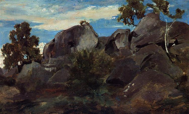 Stoller in the Fontainebleau Forest - Jean-Baptiste Camille Corot