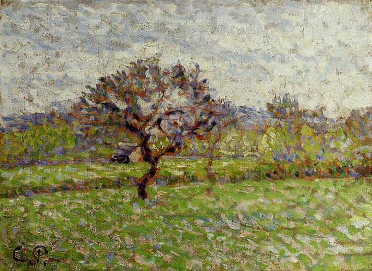 An Apple Tree at Eragny, c.1887 - Camille Pissarro