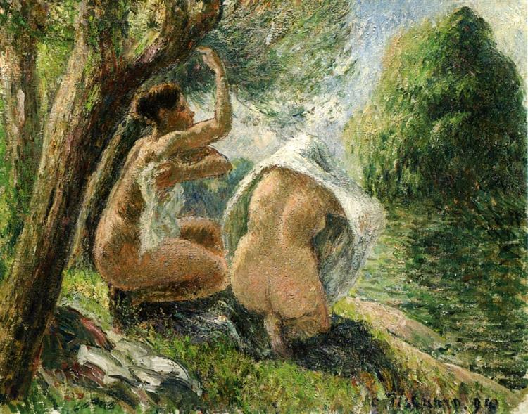 Bathers 3, 1894 - Camille Pissarro